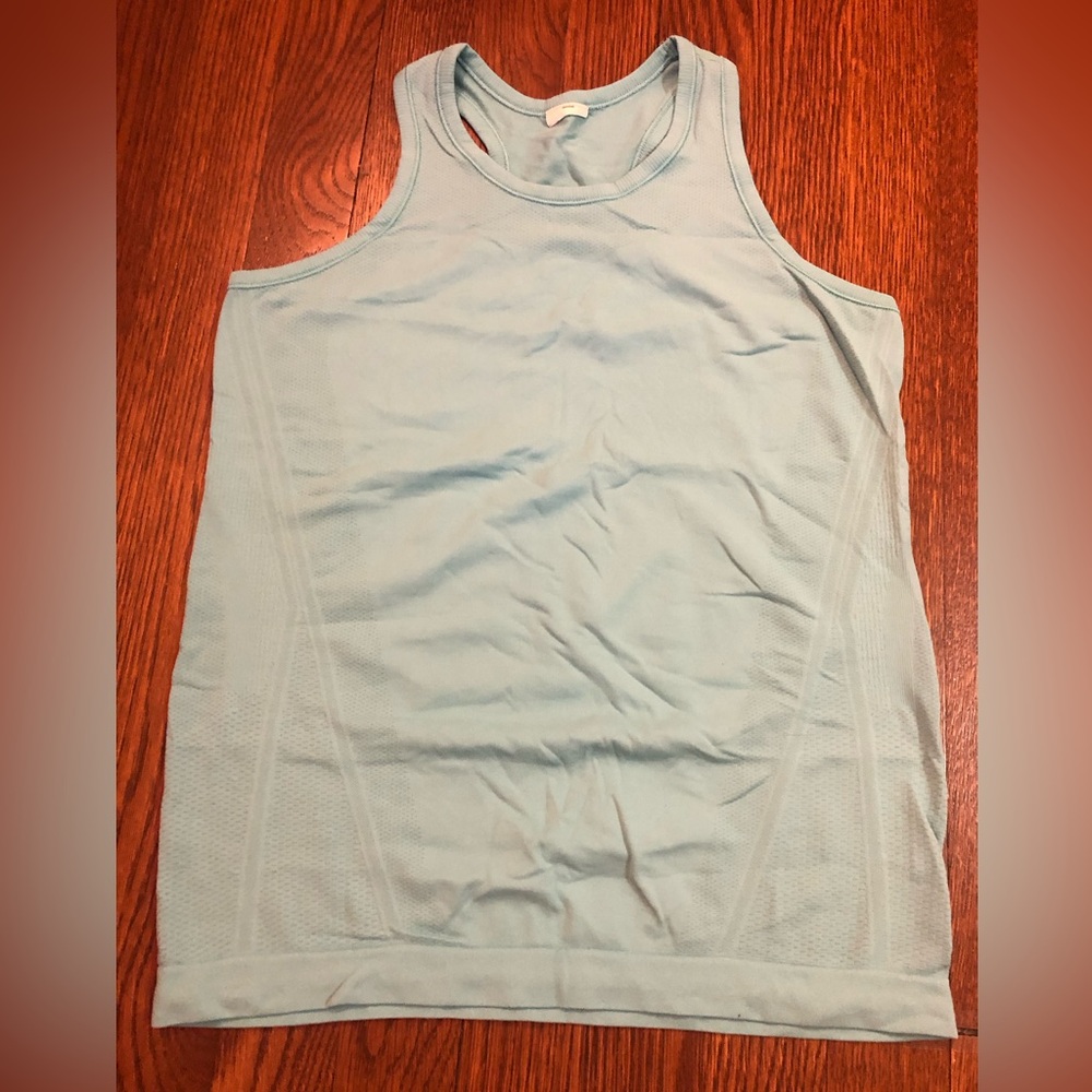 Athleta girl tank top (green/blue)